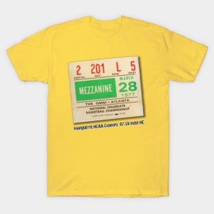 1977 Marquette Ticket Stub T-Shirt